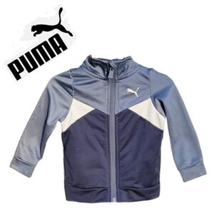 PUMA Infant's Medium Blue Logo Zip-Up Track Jacket